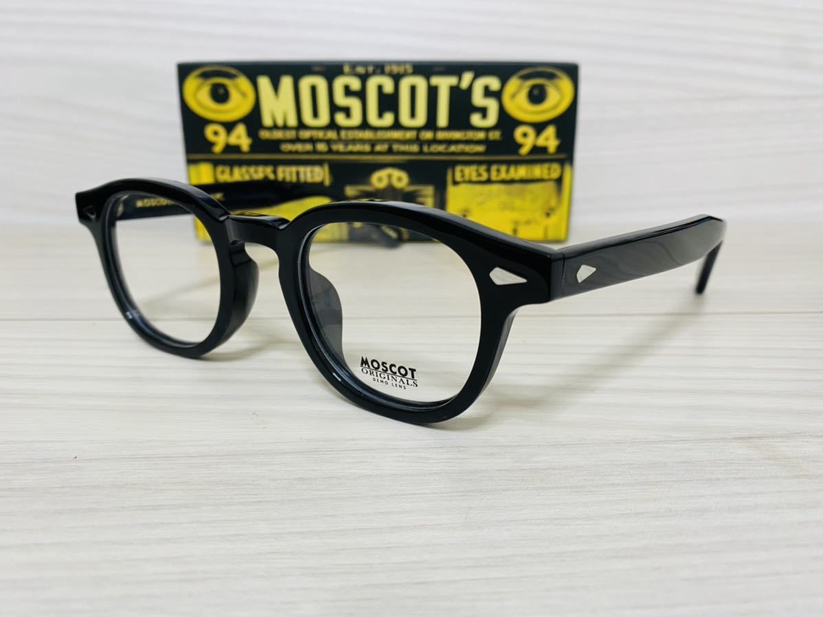 MOSCOT モスコット★レムトッシュ★メガネフレーム★LEMTOSH★伊達眼鏡 黒縁 ブラック ボストン★未使用 美品_画像2