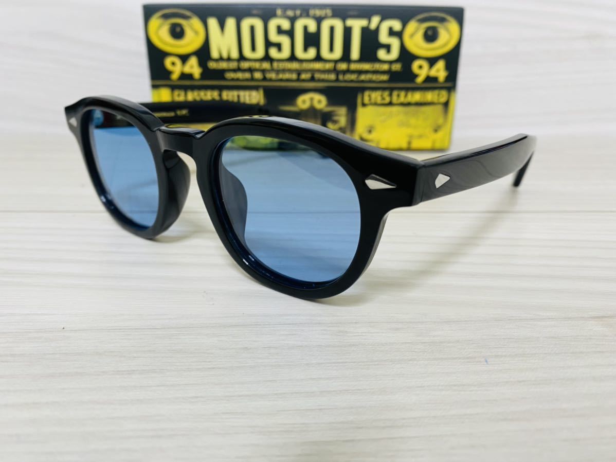 MOSCOT モスコット★レムトッシュ★サングラス★LEMTOSH★伊達眼鏡 黒縁 ブラック ボストン カラーレンズ★未使用 美品_画像2