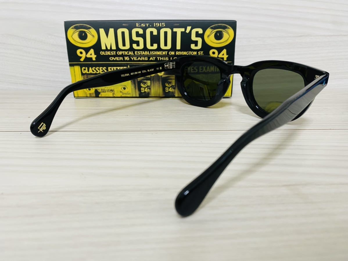 MOSCOT モスコット★サングラス★TELENA★黒縁 ブラック 伊達眼鏡 ウェリントン★未使用 美品_画像5