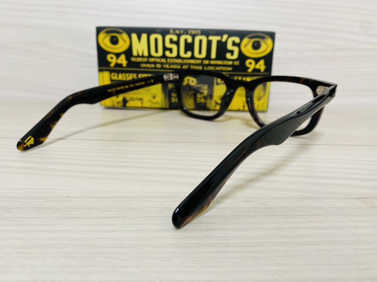 MOSCOT モスコット★メガネフレーム★KLUTZ★伊達眼鏡 ウェリントン 鼈甲柄 スクエア セルフレーム 人気★未使用 美品_画像5