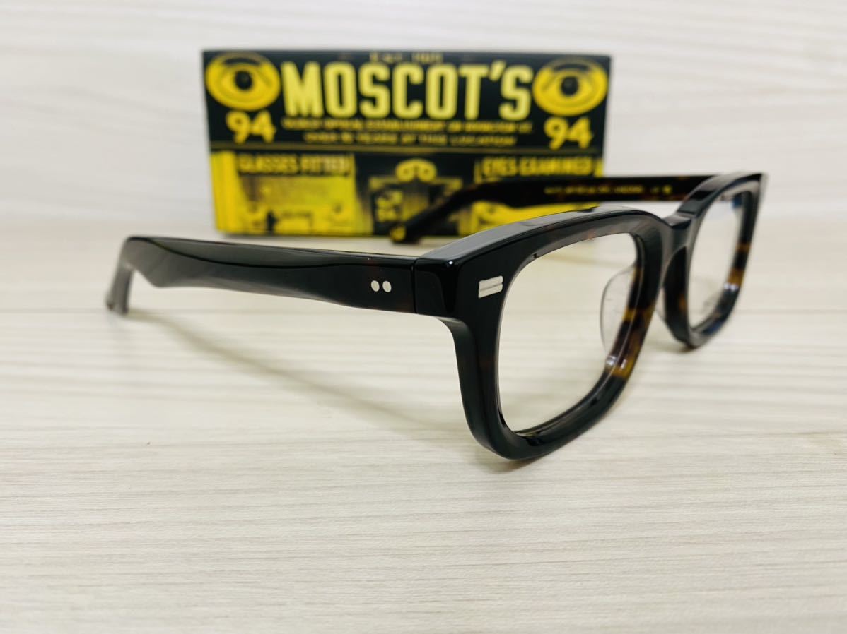 MOSCOT モスコット★メガネフレーム★KLUTZ★伊達眼鏡 ウェリントン 鼈甲柄 スクエア セルフレーム 人気★未使用 美品_画像3