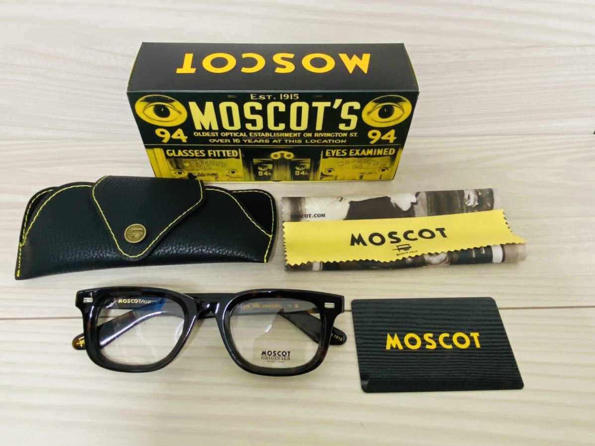 MOSCOT モスコット★メガネフレーム★KLUTZ★伊達眼鏡 ウェリントン 鼈甲柄 スクエア セルフレーム 人気★未使用 美品_画像9