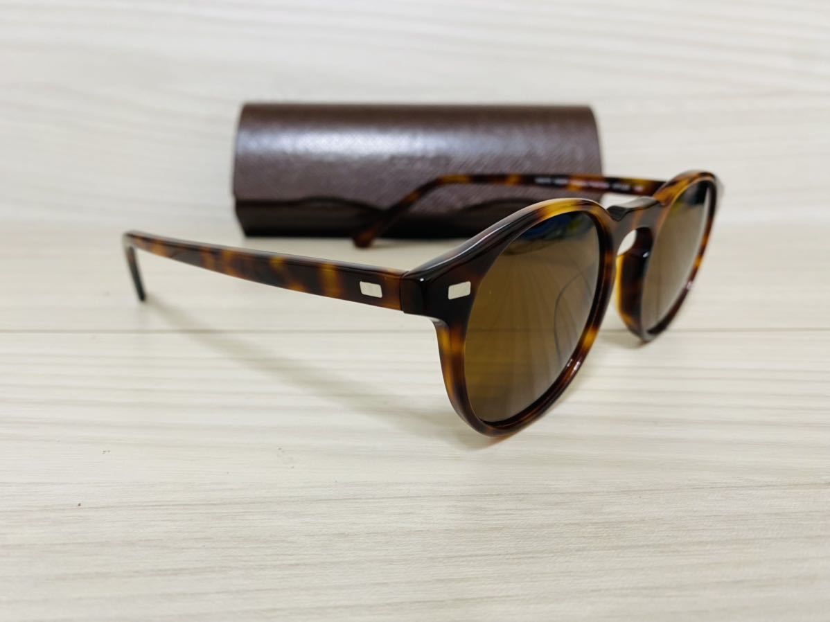 OLIVER PEOPLES オリバーピープルズ サングラス OV5217S★Gregory Peck Sun★ボストン ウェリントン 鼈甲柄 伊達眼鏡 未使用 美品 _画像3