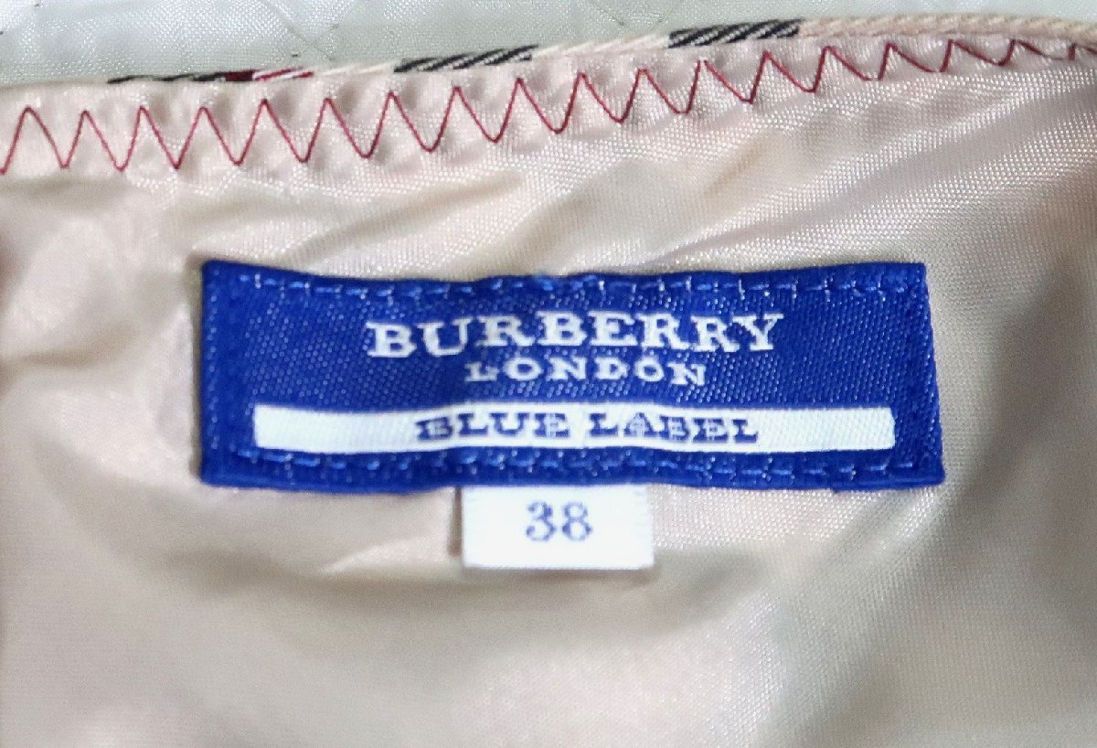  прекрасный товар! Burberry BLUE LABEL безрукавка One-piece проверка 38 бежевый платье тень шланг 