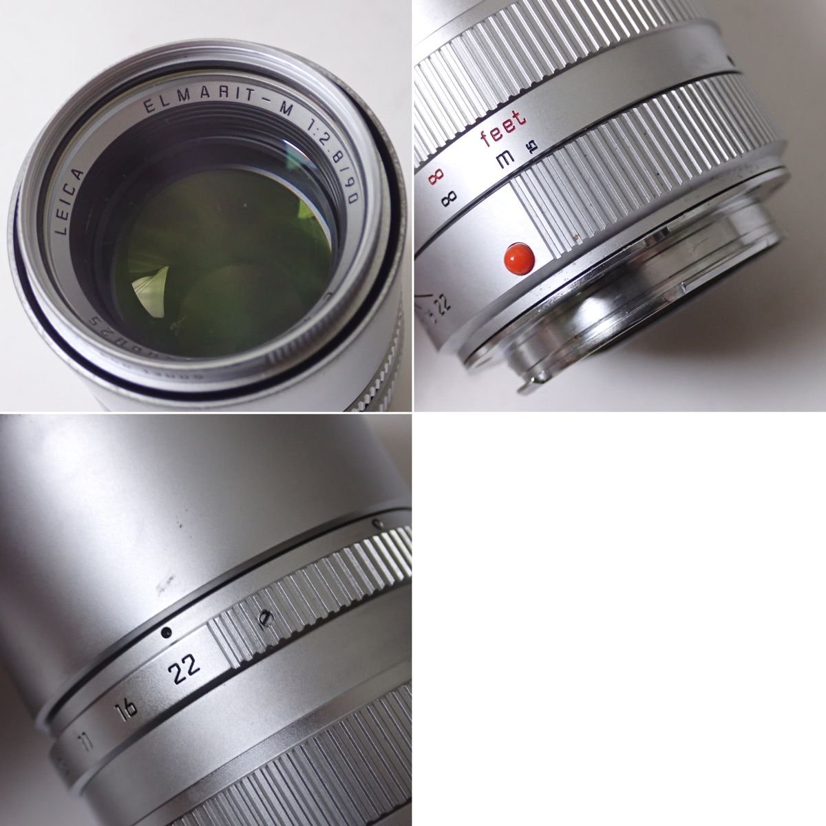 ★Leica/ライカ ELMARIT-M 90mm F2.8 レンズ/シルバー/付属品あり/ジャンク扱い&1938900064_画像5