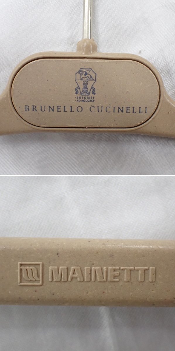 □Brunello Cucinelli/ブルネロクチネリ ハンガー 5本セット/ベージュ系/ロゴ/まとめ&1746900033_画像5