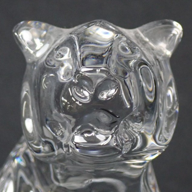 ★Baccarat/バカラ フィギュリン 寅 置物/高さ約10.5cm/クリスタルガラス/タイガー/干支/人形/インテリア/工芸品&1938900086_画像2