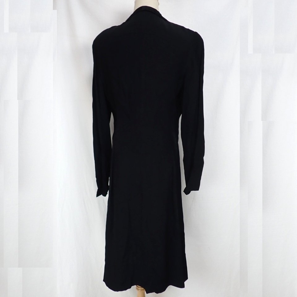 ★JIL SANDER+/ジルサンダープラス ワンピース 40/M相当/ミモレ丈/ブラック/肩パッド付き&1577906114_画像2