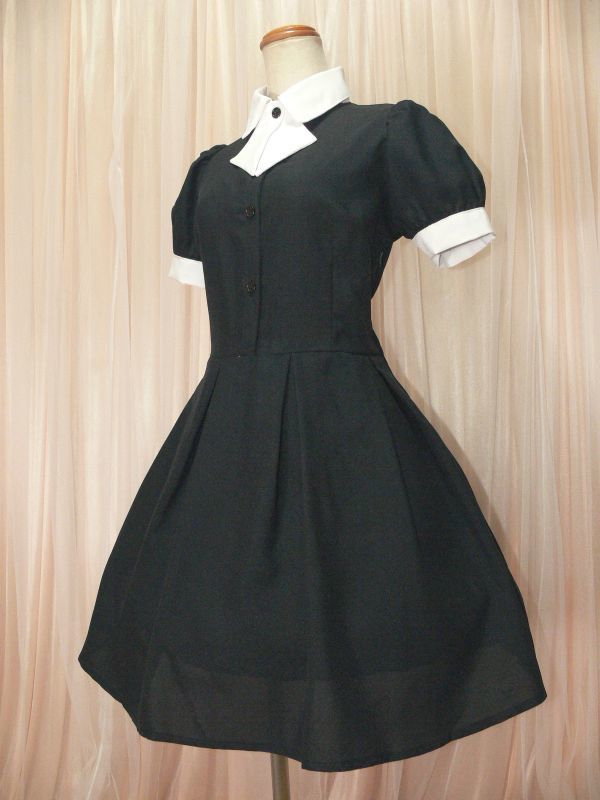 12-25☆PARTY DOLL*ブラック＆ホワイト*定番デザインのメイド服/W43.B48☆_画像9