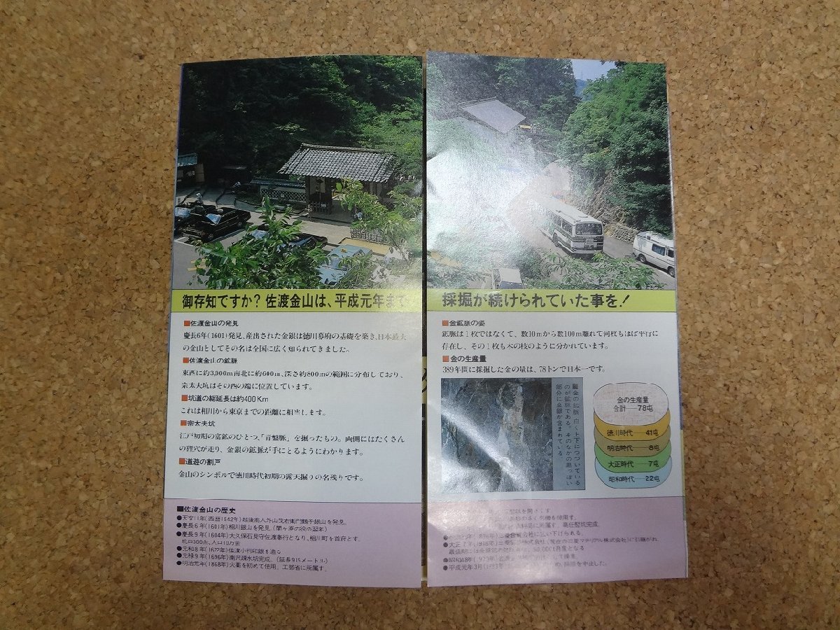 b□　佐渡金山　古い観光リーフレット　株式会社ゴールデン佐渡　 新潟県　佐渡島　佐渡ヶ島　パンフレット　平成　/c1_画像2