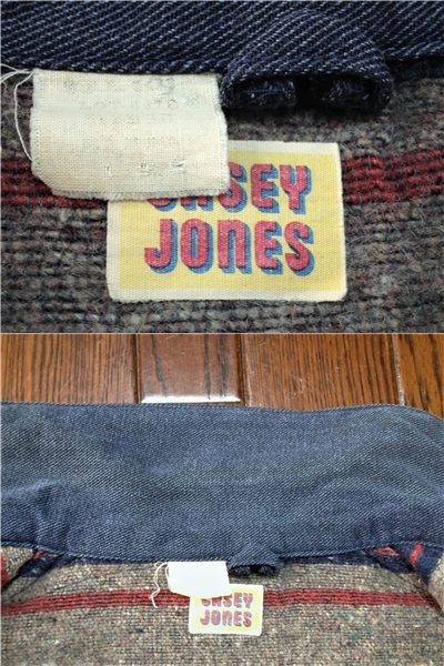  rare color Kei si- Jones CASEY JONES Vintage Work jacket blanket liner search 40s 50s black car n91B
