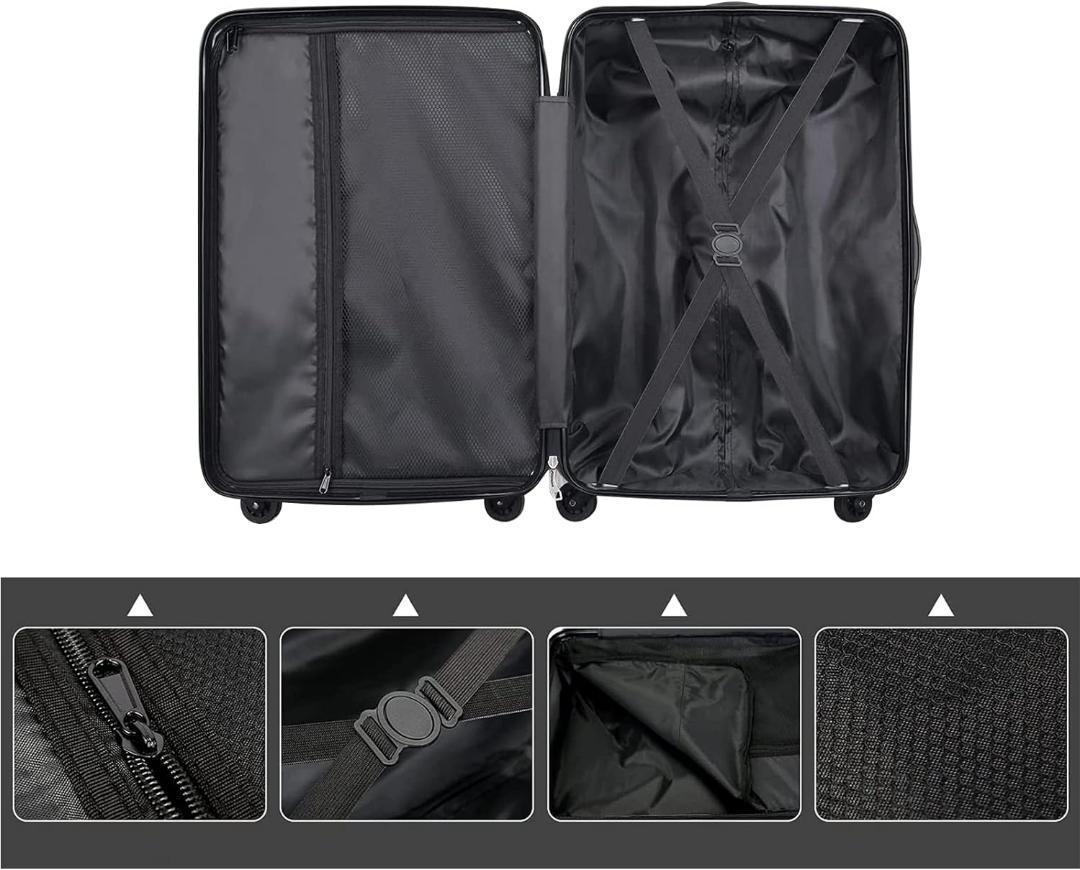 スーツケース キャリーバッグ キャリーケース 大型 静音 耐衝撃 ミニトランク 親子セット Lサイズ TSAロック 機内持込 ビジネス_画像6