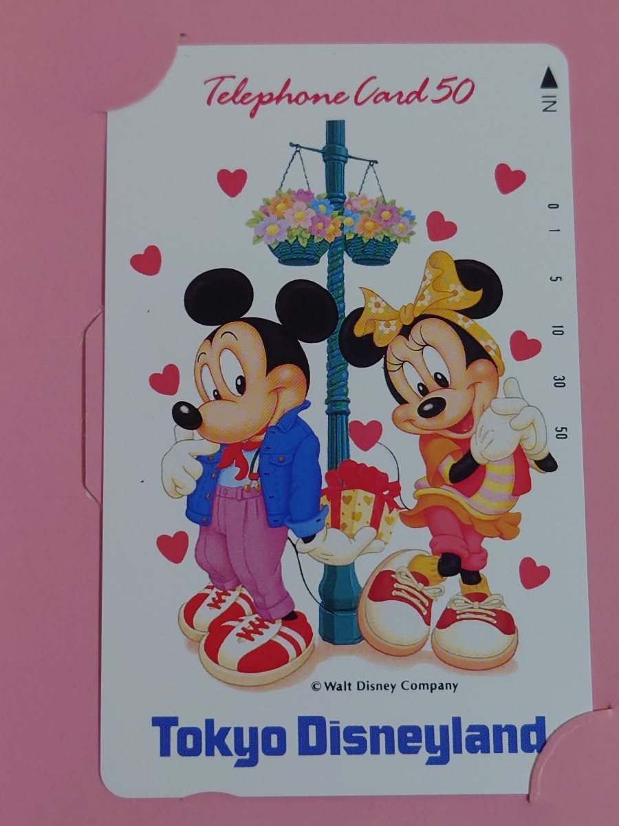  Tokyo Disney Land Mickey minnie телефонная карточка телефон карта 50 частотность не использовался товар картон есть 