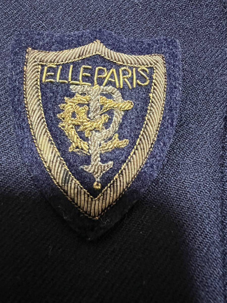 ELLE PARIS... детский 130cm золото  кнопка  пиджак 　 синий ... кожа 　...