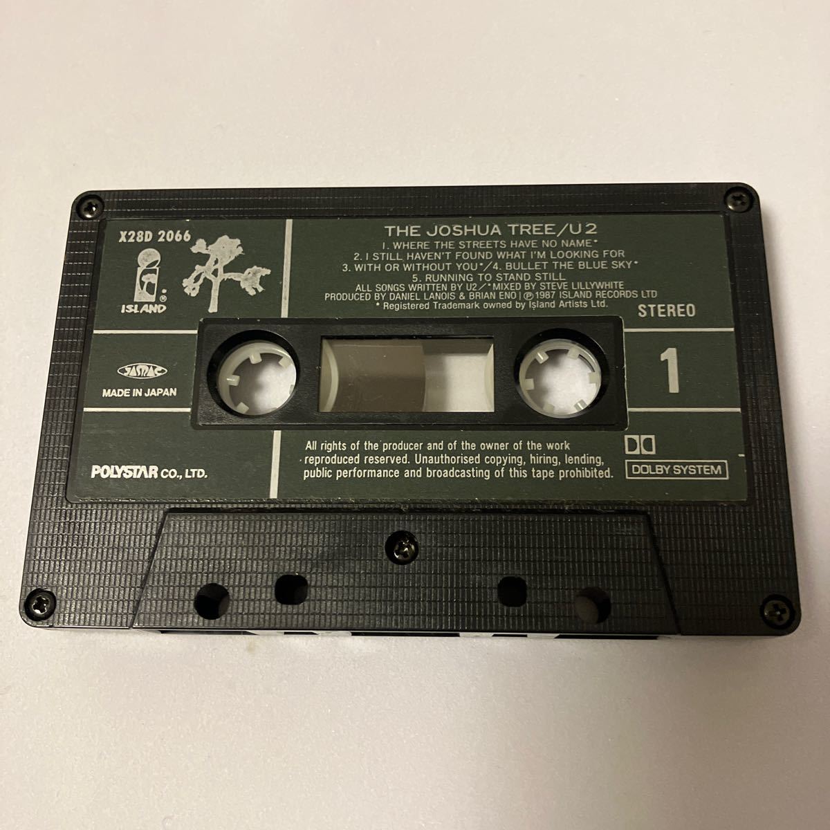 【国内盤洋楽カセットテープ】U2／ヨシュア・トゥリー／1987年当時物／歌詞カード付き／カセットテープ、 CD多数出品中の画像3
