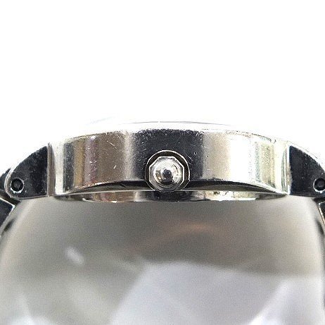 FENDI Fendi 3050L кварц женский часы SS серебряный чёрный циферблат раунд [ б/у ]JA-18195