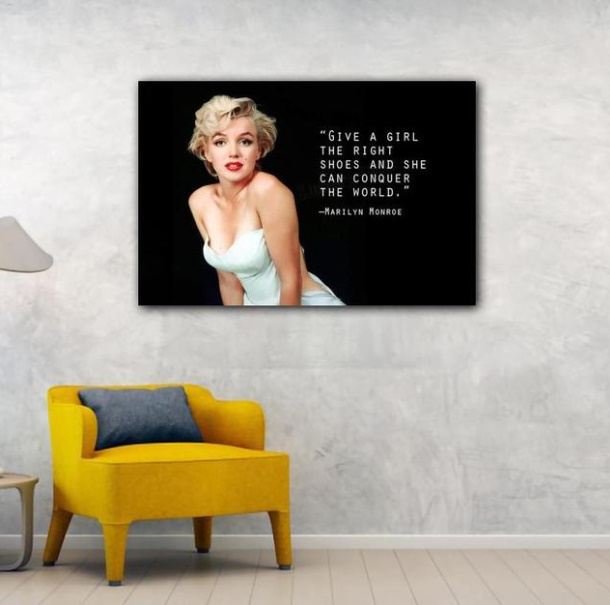  C2889 マリリン・モンロー Marilyn Monroe キャンバスアートポスター 50×75cm イラスト インテリア 雑貨 海外製 枠なし C_画像1