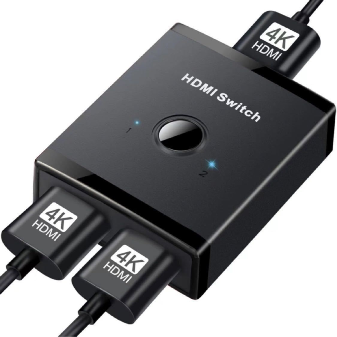 新型】HDMI 切替器 4k@60Hz HDMI 分配器 NUIKOTI双方向 HDMIセレクター 1入力2出力/2入力1出力 手動 HDMI 切り替え器 _画像1
