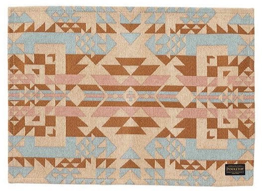 新品 限定 PENDLETON ペンドルトン ネイティブ柄 肉厚 小型 フロア マット 「50cm×70cm」 ナバホ柄 インディアン 玄関マット キッチン 茶_画像3