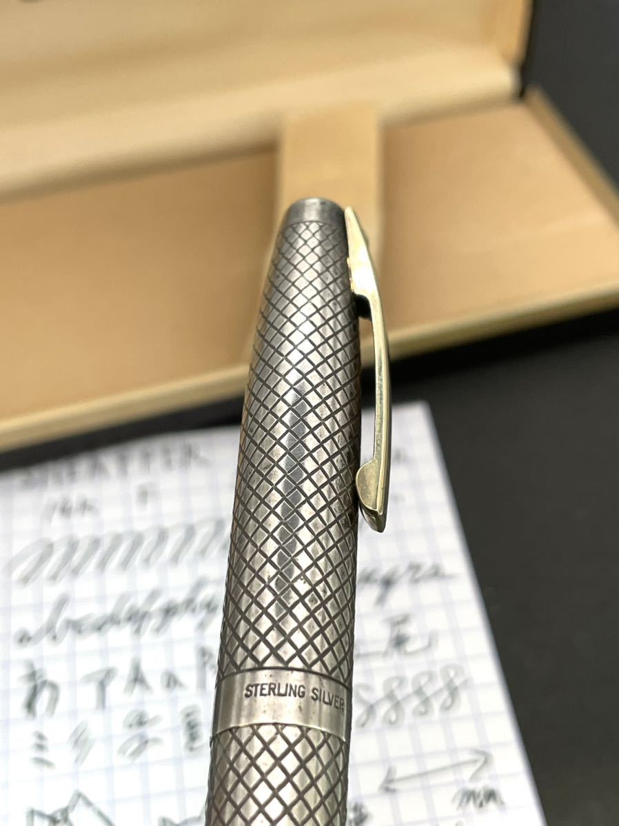 1円スタート SHEAFFER 万年筆 シルバーインペリアル タッチダウン 14k スターリングシルバー 送料無料 シェーファー touchdown_画像4