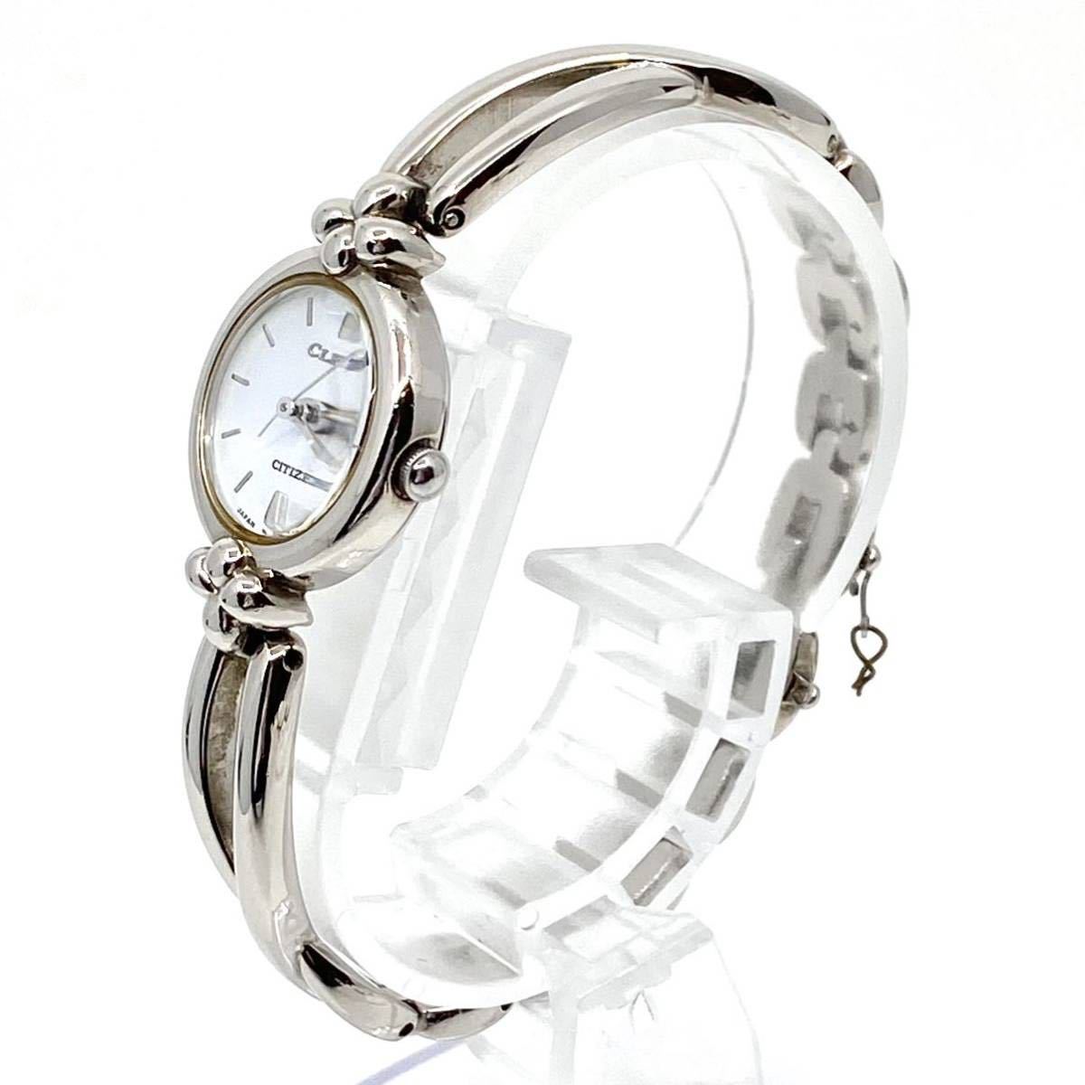 CITIZEN CLETIA 腕時計 ブレスウォッチ ラウンド バーインデックス クォーツ quartz 3針 シルバー 銀 シチズン クレティア D69の画像2