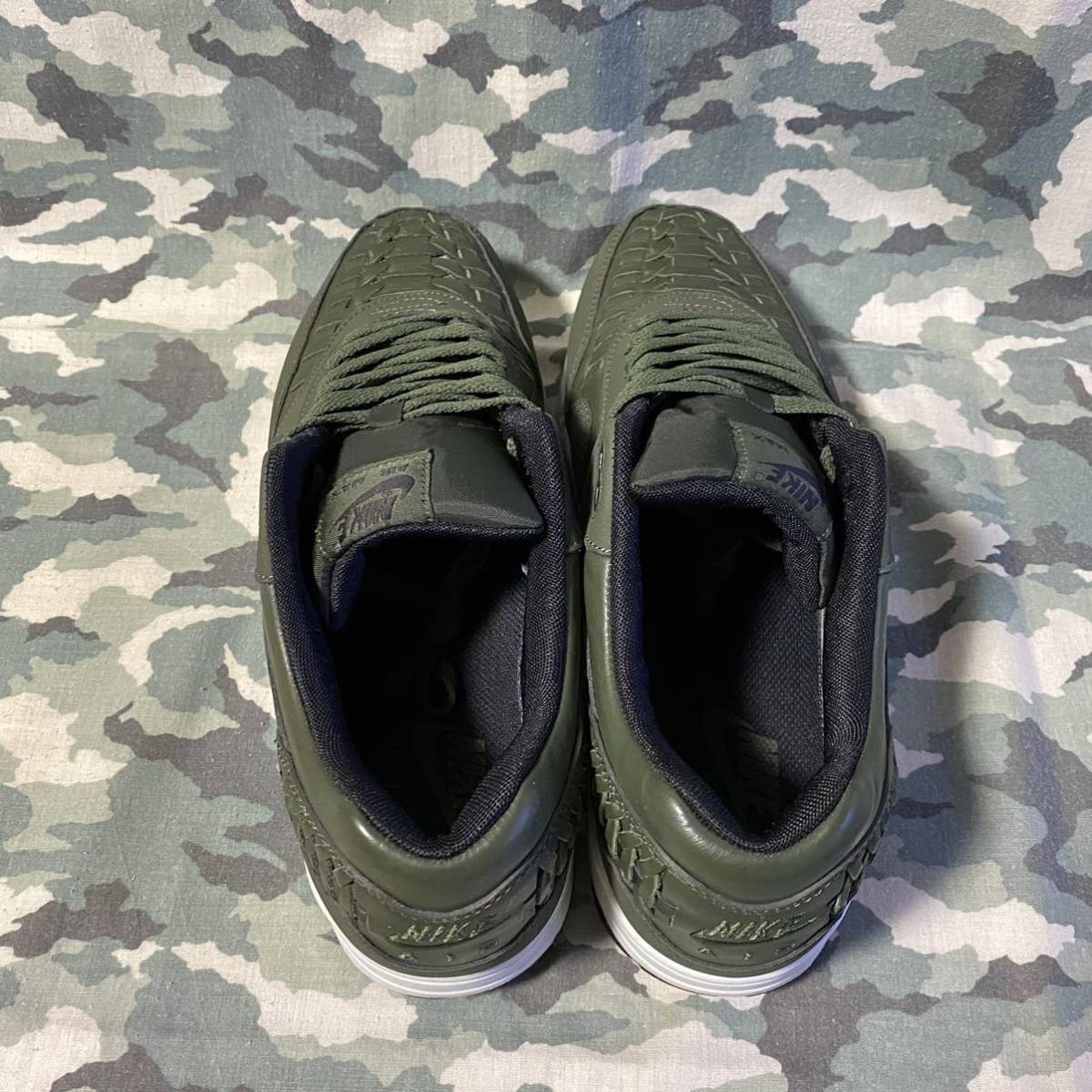 NIKE ナイキ スニーカー AIR MAX 1 US10.5 JPN28.5 エア マックス 1 ウーブン カーボングリーン WOVEN CARBON GREEN [725232-300] 新品_画像6