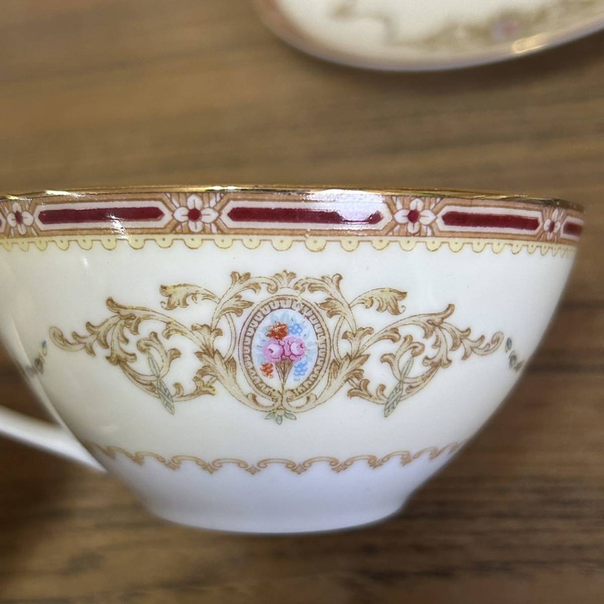 オールドノリタケ カップ&ソーサー Noritake 1802 年 ティーカップ カップ コーヒーカップ 洋食器 花柄 茶器 陶器 ノリタケ 高級感_画像3