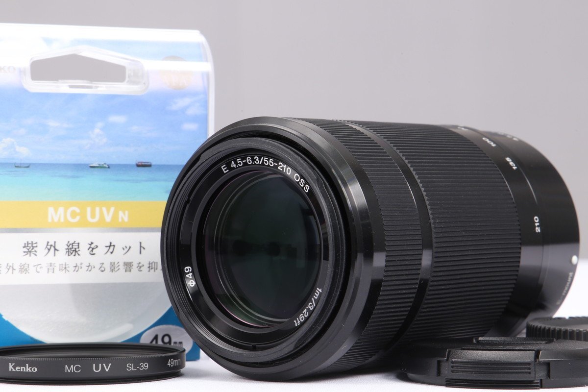 【 極美品 | 動作保証 】 SONY E 55-210mm F4.5-6.3 OSS SEL55210 ブラック 【 レンズフィルター 追加付属 】_画像1