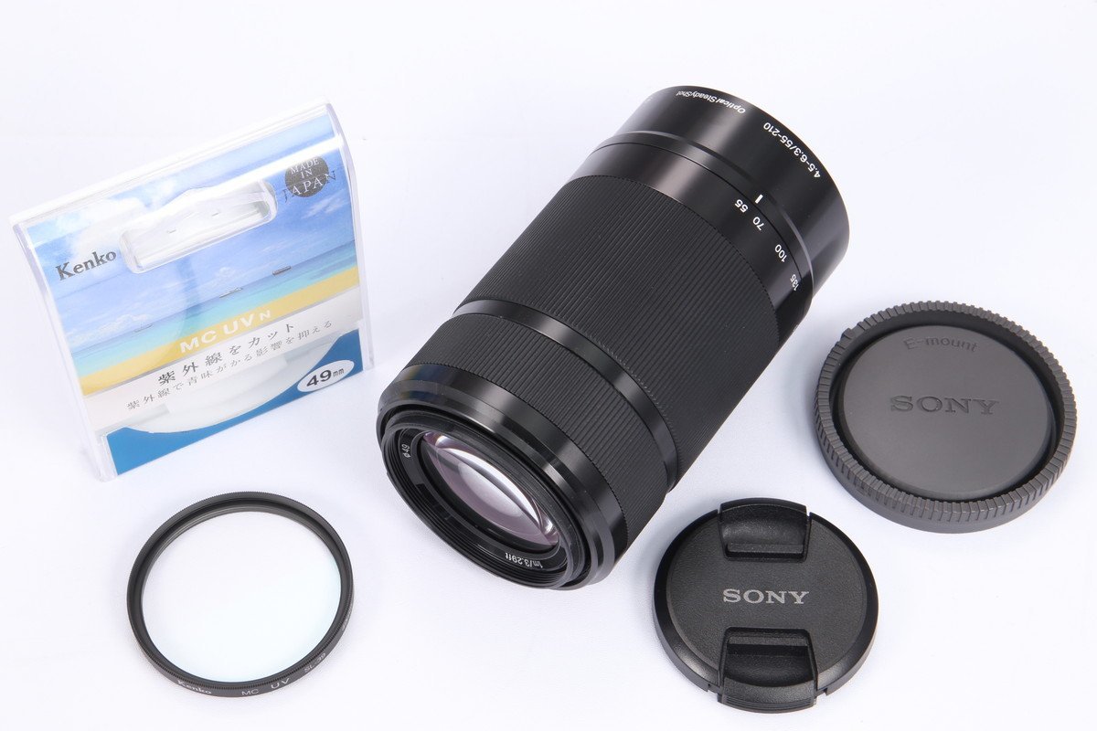 【 極美品 | 動作保証 】 SONY E 55-210mm F4.5-6.3 OSS SEL55210 ブラック 【 レンズフィルター 追加付属 】_画像2