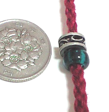 guild-n* red * middle small *hemp flax anklet for foot mi sun ga* men's lady's both for * size order possible 