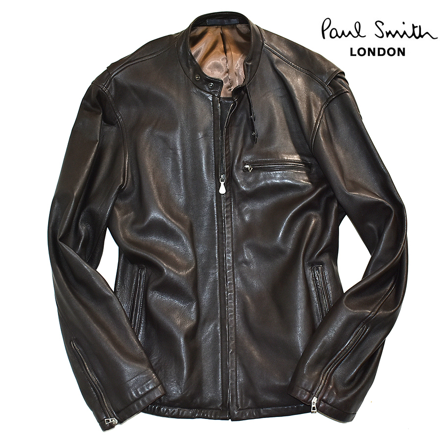 定価９万] ポールスミス PAUL SMITH 羊革 ラムレザー シングル