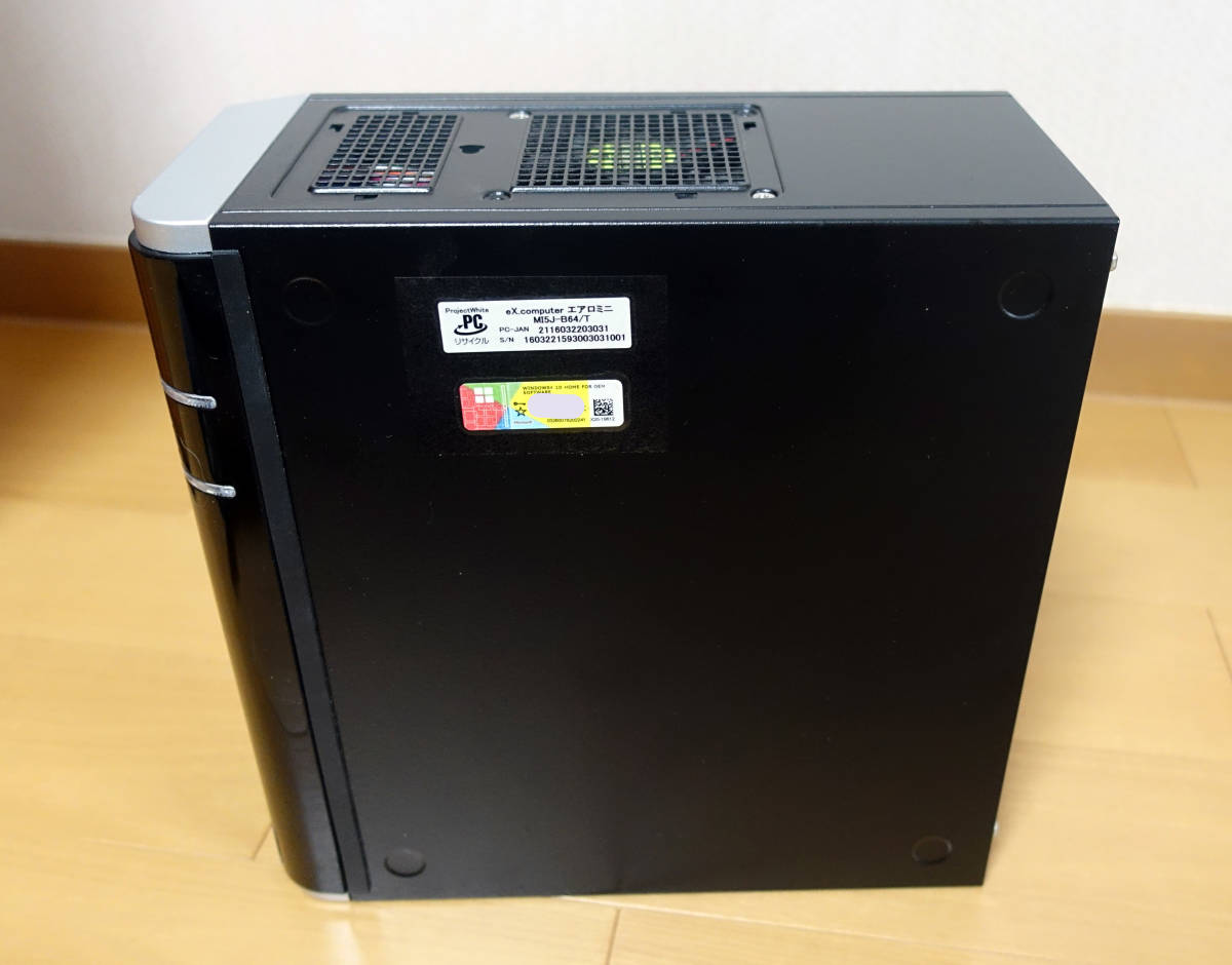 ツクモ 小型PC AeroMini Win10 i5-6500 16GB SSD256GB HDD1TB BDドライブ ☆ 動作品 中古_画像3