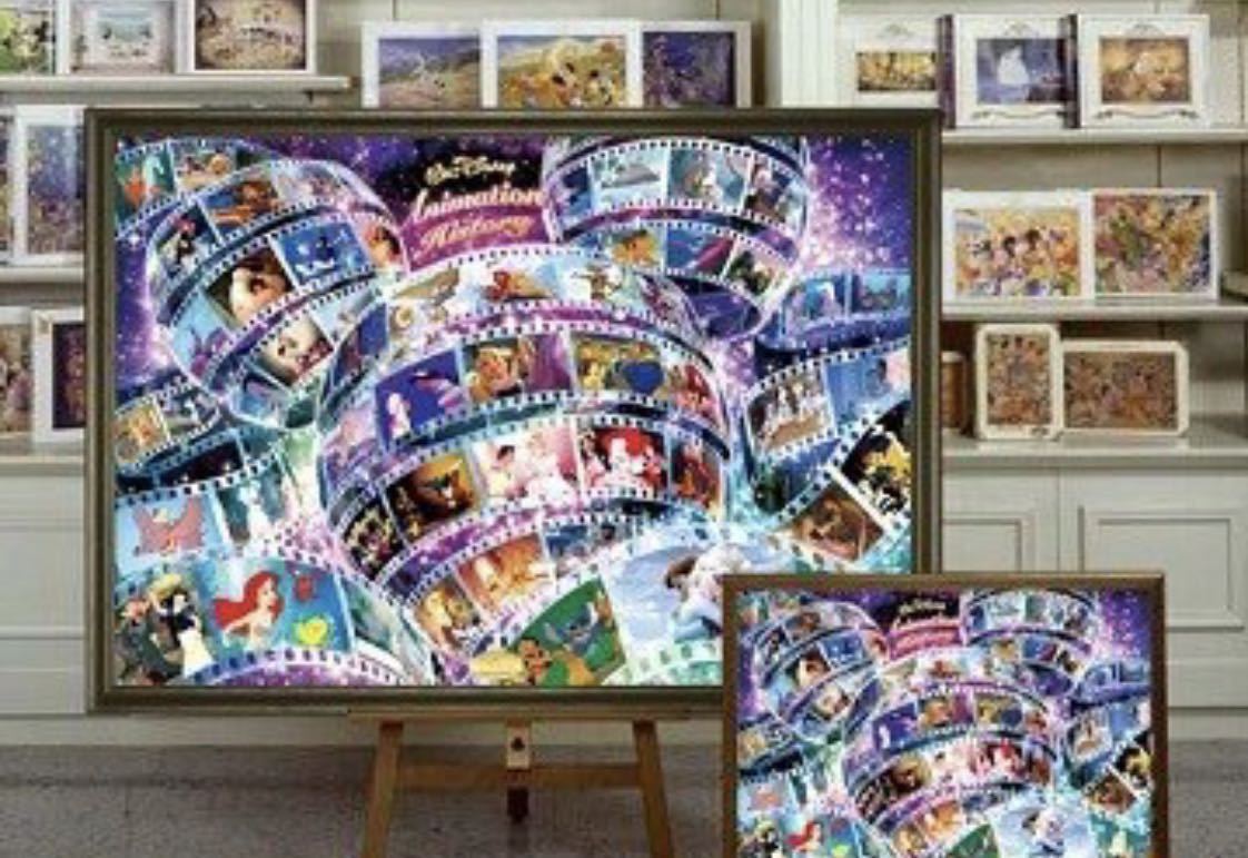  records out of production beautiful goods exclusive use wooden panel attaching free shipping!! Disney all character Dream 4000 piece jigsaw puzzle 