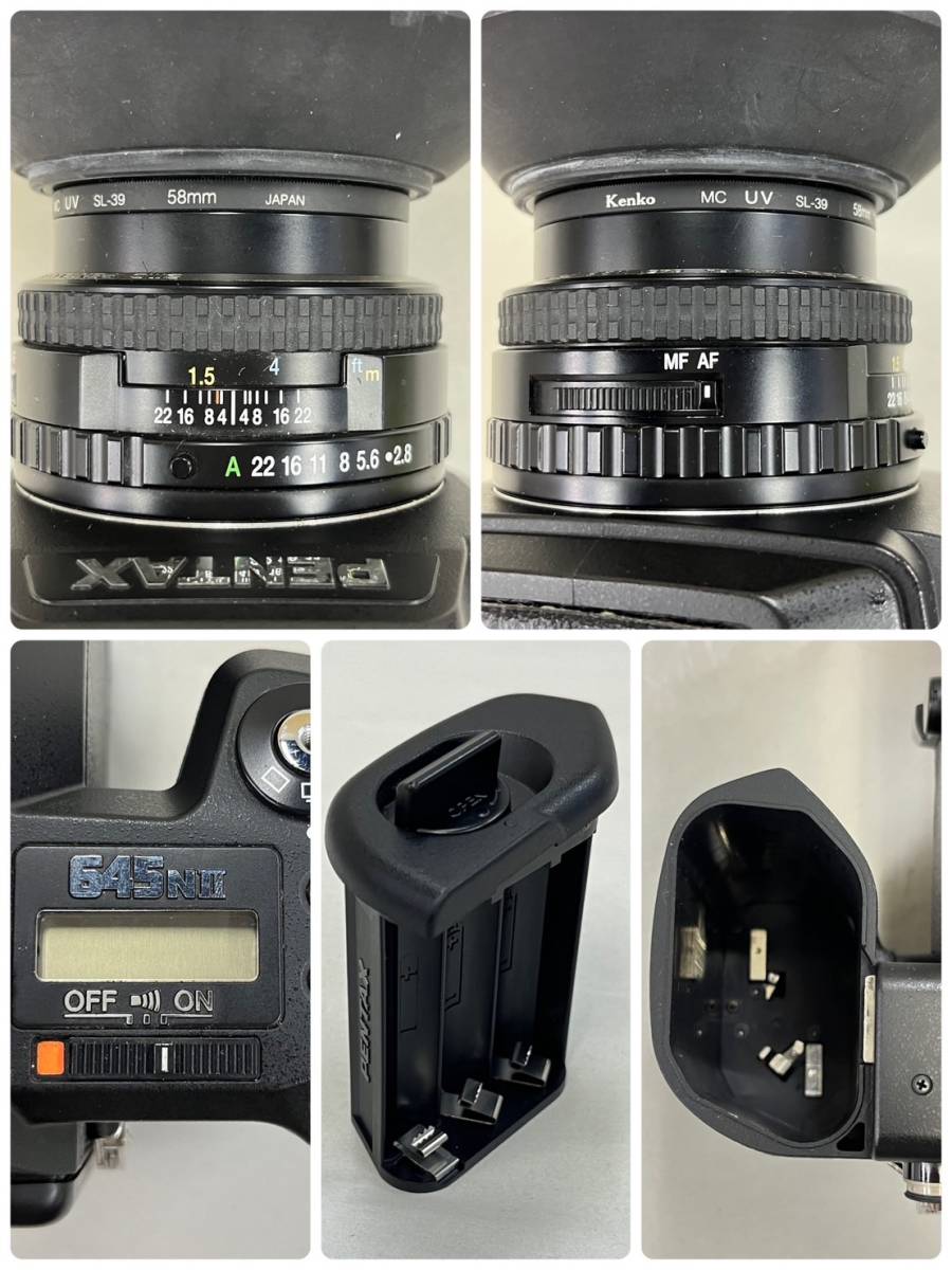 E2507(123)-637/SK100000　フィルムカメラ　PENTAX 645NII　ペンタックス　Kenko　MC　UV　SL-39　58㎜　フィルムバックカバー_画像9