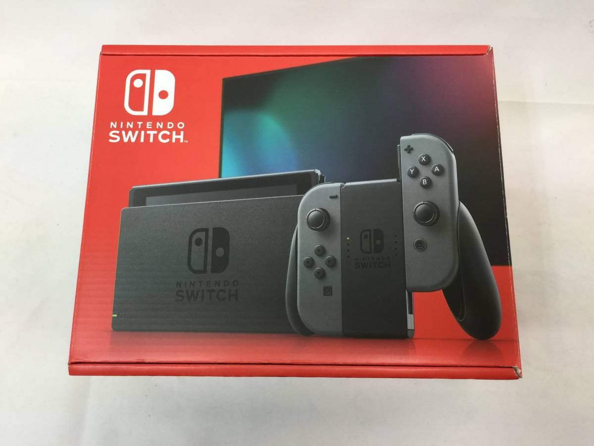 ●動作確認済み● Nintendo Switch HAC-001 新型 グレー 画面傷有_画像1