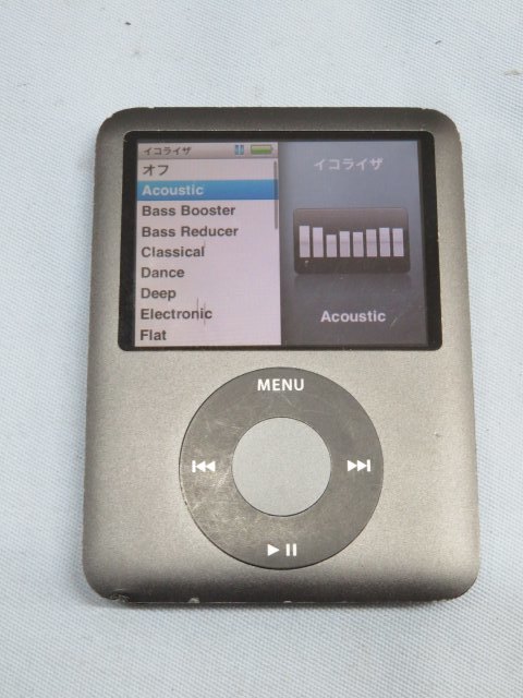 8GB/第3世代★Apple A1236 デジタルオーディオプレーヤー iPod nano アップル アイポッドナノ イヤホン付き 動作品 89349★！！_画像2