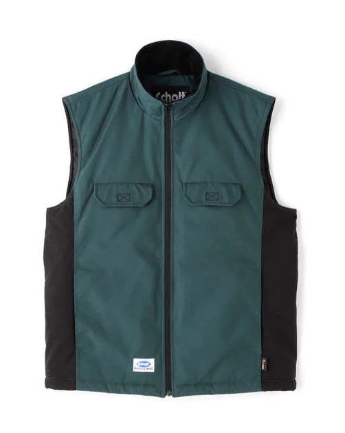 【新品】=SCHOTT= ショット CORDURA VEST【XL】コーデュラベスト ダークグリーン