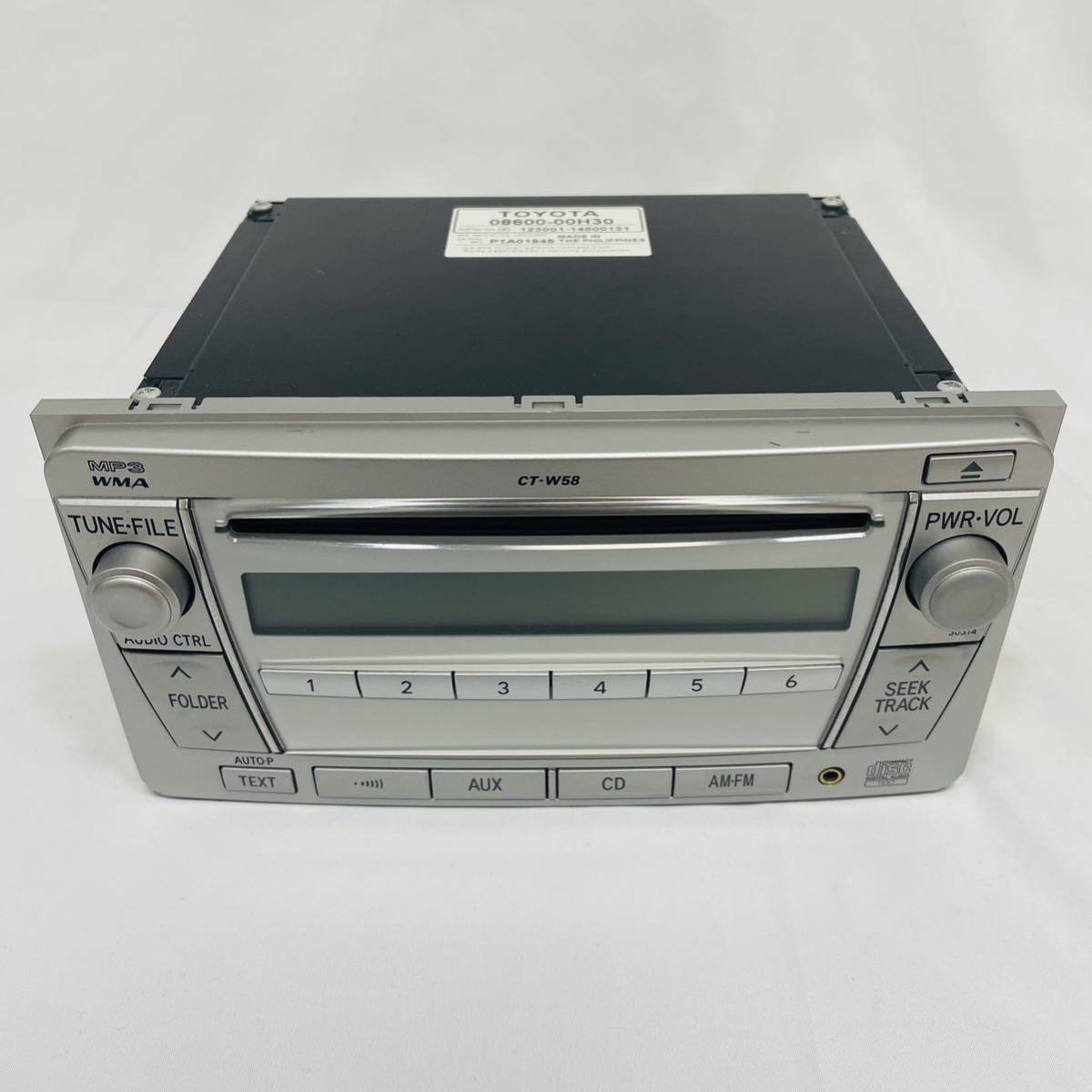 トヨタワイド純正 カーオーディオ CT-W58 08600-00H30 CD-R/MP3/WMA/AUX対応 送料無料 の画像3