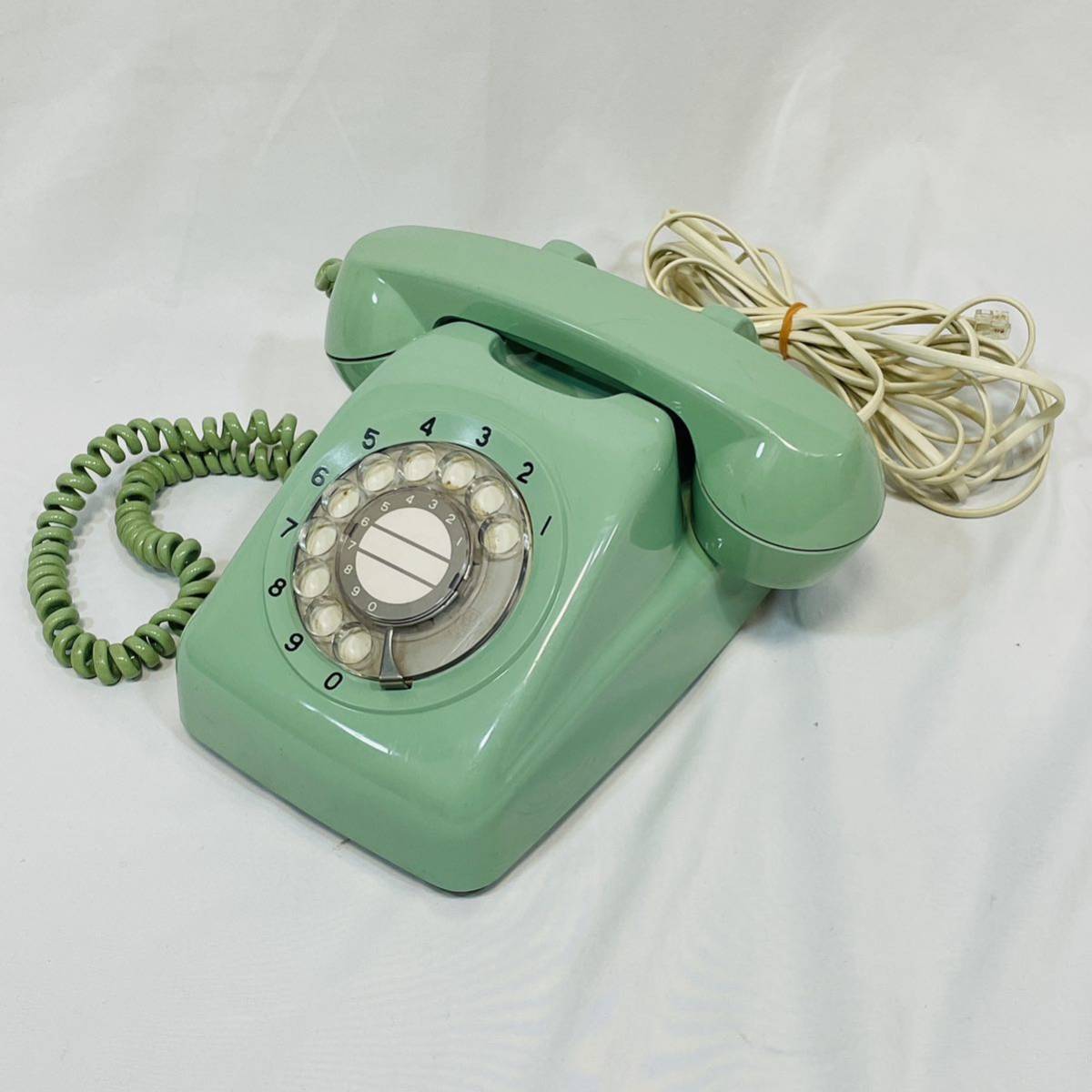  Japan electro- confidence telephone corporation dial type green telephone machine retro telephone machine Vintage 