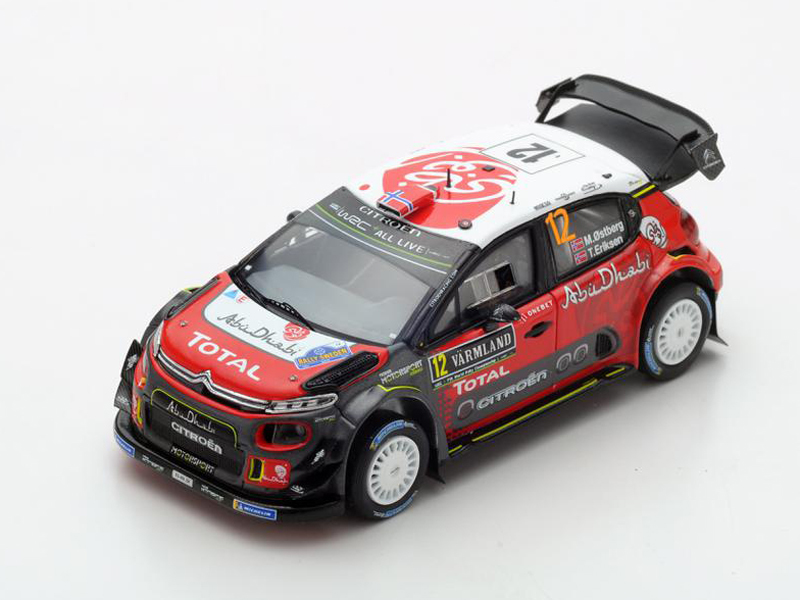 人気の贈り物が ■スパークモデル ラリースウェーデン M.オストベルグ #12 WRC シトロエンC3 2018 1/43 レーシングカー
