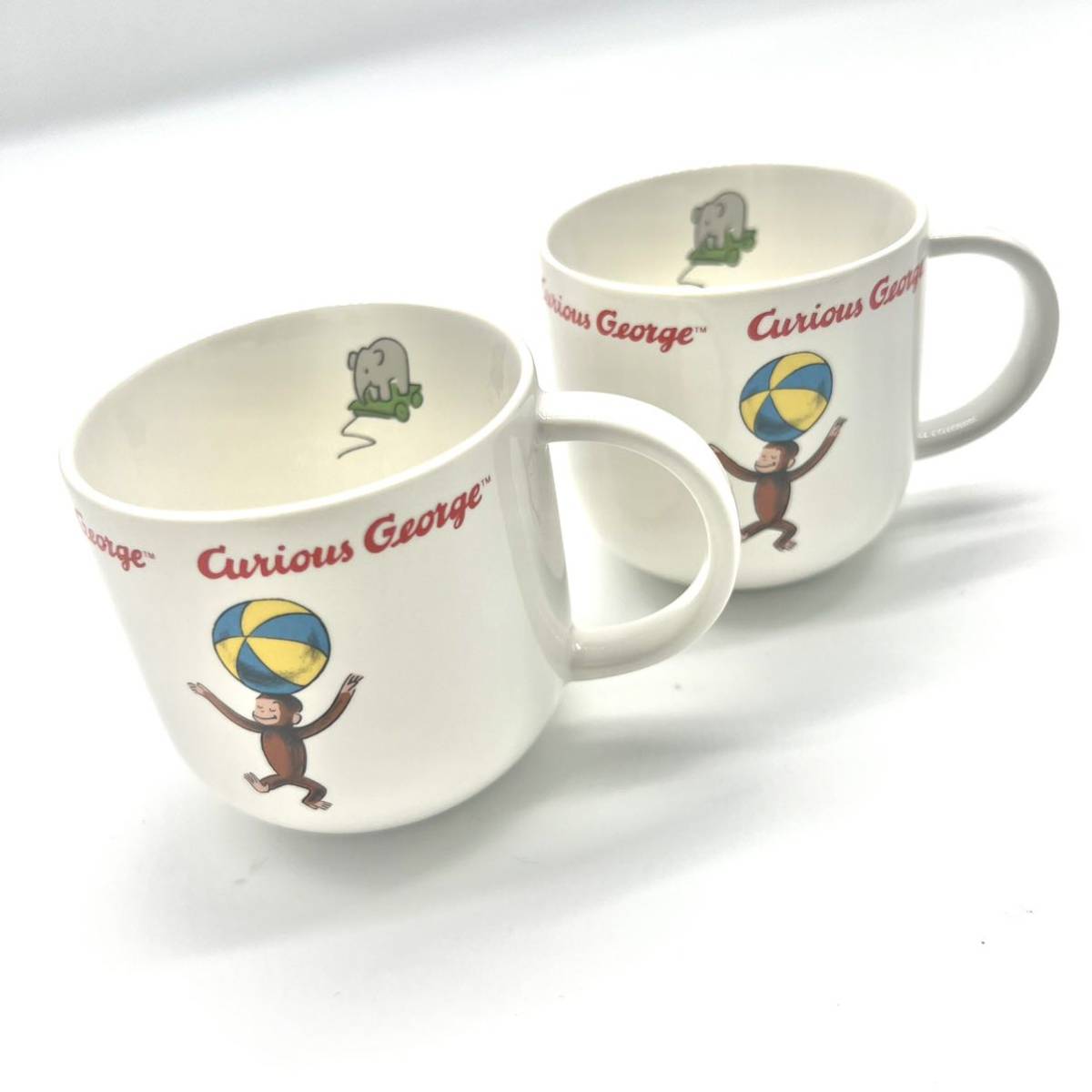 レア 廃盤 Curious George MON CHERI おさるのジョージ マグ カップ 陶器 食器 コップ モンシェリ ヴィンテージ コレクション 雑貨_画像3