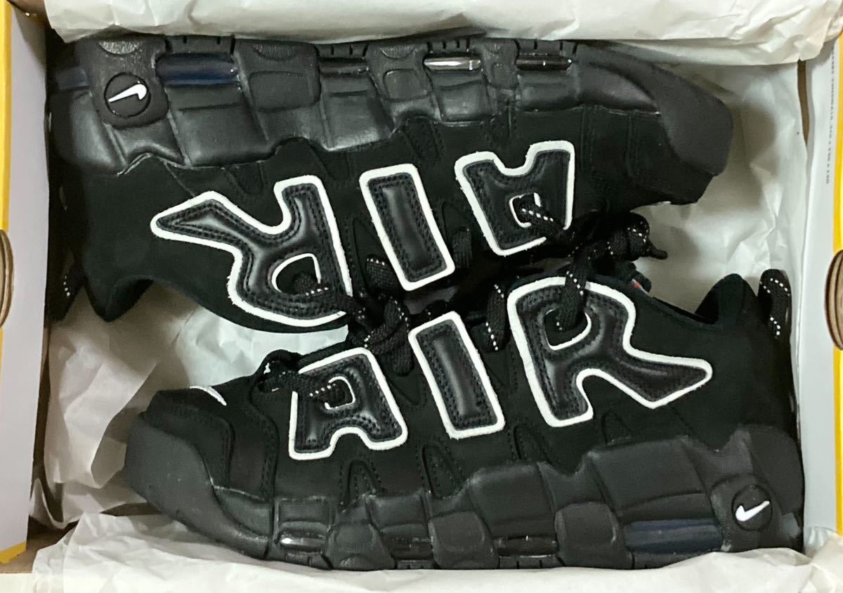 28cm AMBUSH × Nike Air More Uptempo Low Black / White US10 アンブッシュ ナイキ エアモアアップテンポ ロー ブラック Dunk FB1299-001_画像3