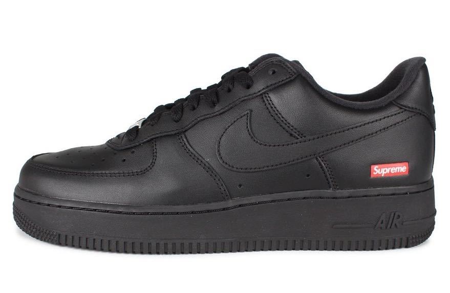 28cm Supreme × NIKE Air Force 1 Low Black US10 シュプリーム ナイキ エアフォース 1 黒Box Logo Sticker付 Tee SB Dunk CU9225-001_画像5