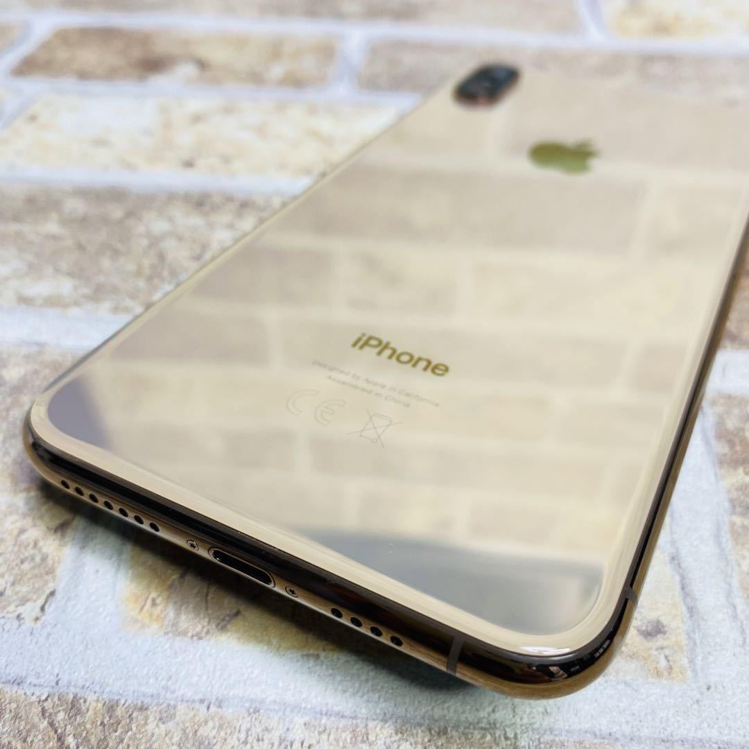 美品 SIMフリー iPhoneXSMAX 64GB 803 ゴールド 電池良好_画像6