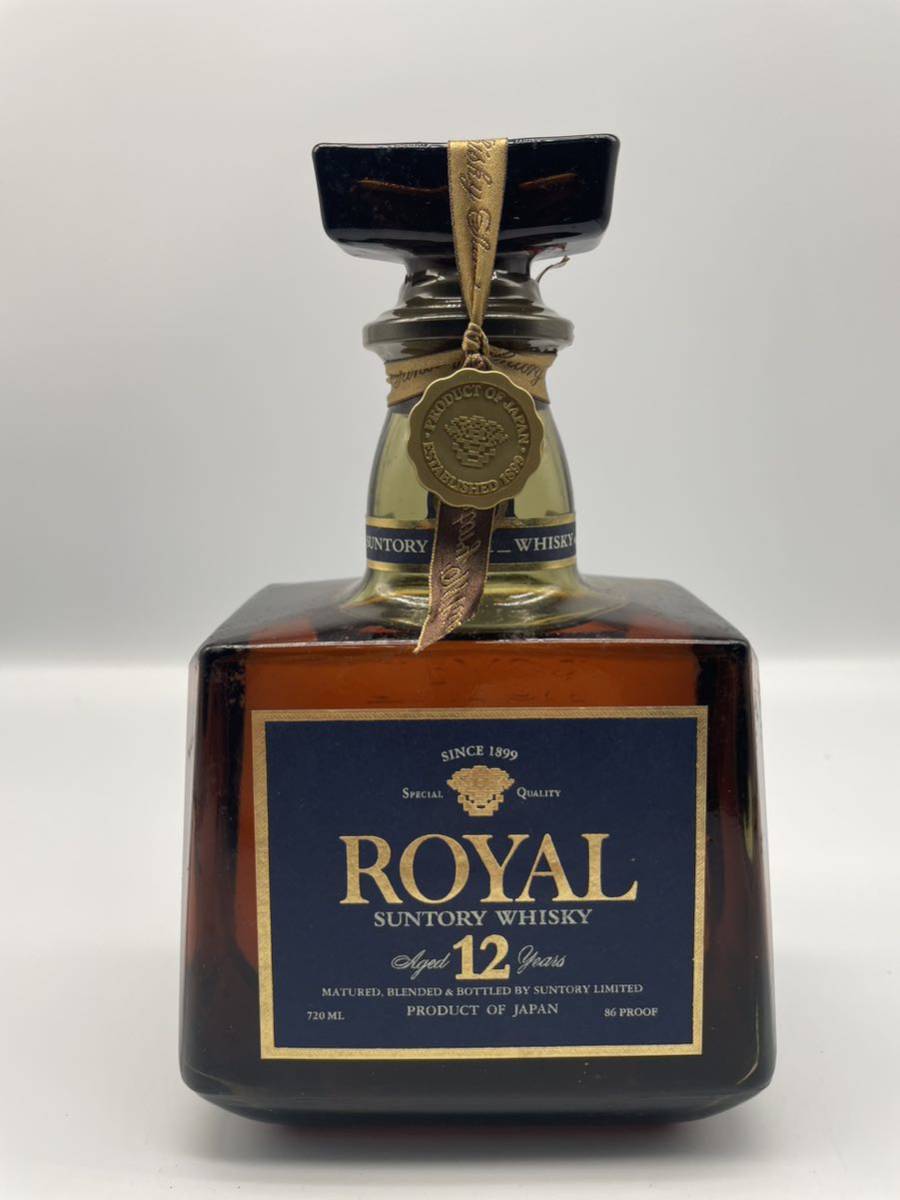 ＊ 未開栓 サントリー SUNTORY ローヤル ROYAL 12年 青ラベル ウイスキー WHISKY 720ml 43％ 古酒 SRD 01 箱付 _画像6