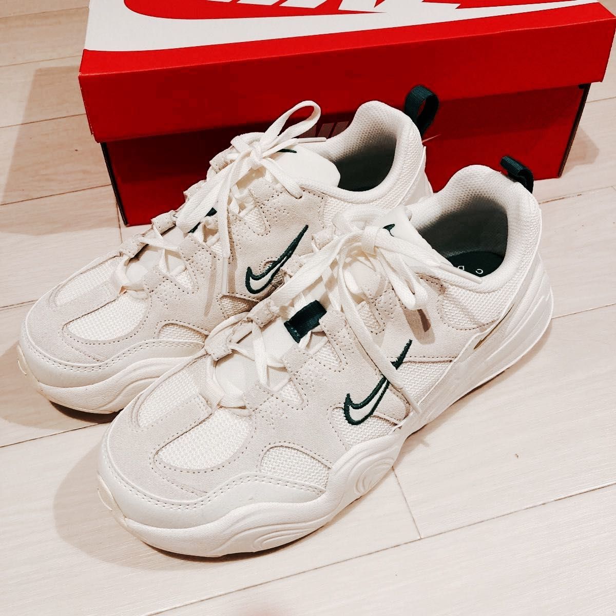 送料無料 新品 NIKE テックヘラ 25 5cm 白 緑 ホワイト グリーン 送料無料 新品 NIKE テックヘラ 25 5cm 白 緑 ホワイト グリーン