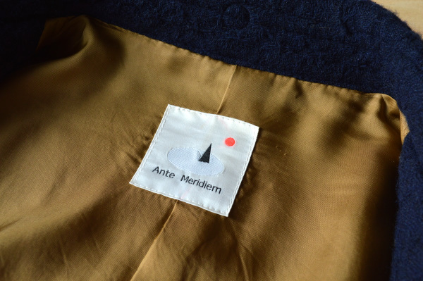 Ante Meridiem アンテメリディアン ウール コート M 日本製 紺 ネイビー