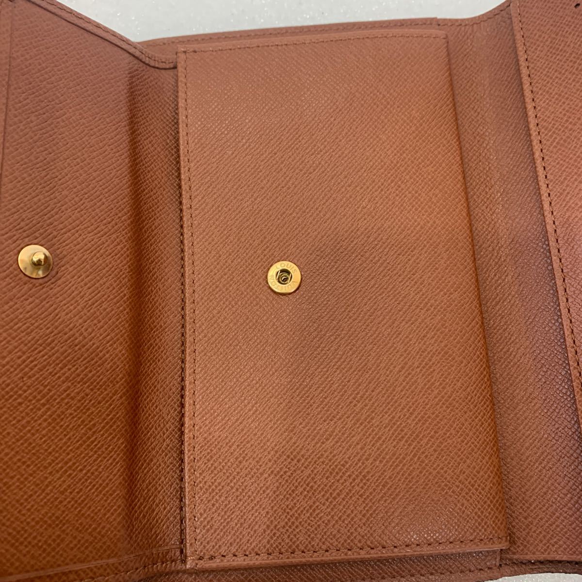 QW3203 LOUIS VUITTON ルイヴィトン モノグラム 三つ折り財布 ポルト トレゾール エテュイシェキエ ブランド財布 ヴィトン LV 財布　1226_画像5