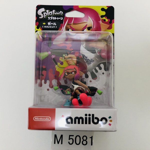 M5081 ●新品 未開封 即決●amiibo ガール ネオンピンク (スプラトゥーン アミーボ イカガール) ●Splatoon / Inkling Girl - Neon Pink_画像1