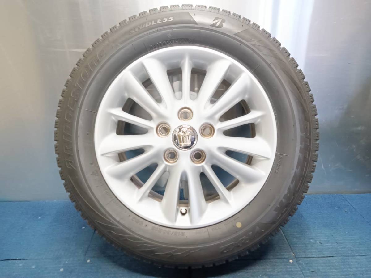 ★7-8分山★19年製★ ブリヂストンBLIZZAK VRX2 215/60R16　トヨタ クラウン純正 16×7J +50 5H-114.3 4本セット スタッドレス　A1023_画像3